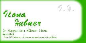 ilona hubner business card